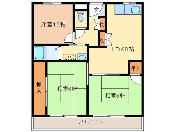 共立マンション小松里の物件間取画像